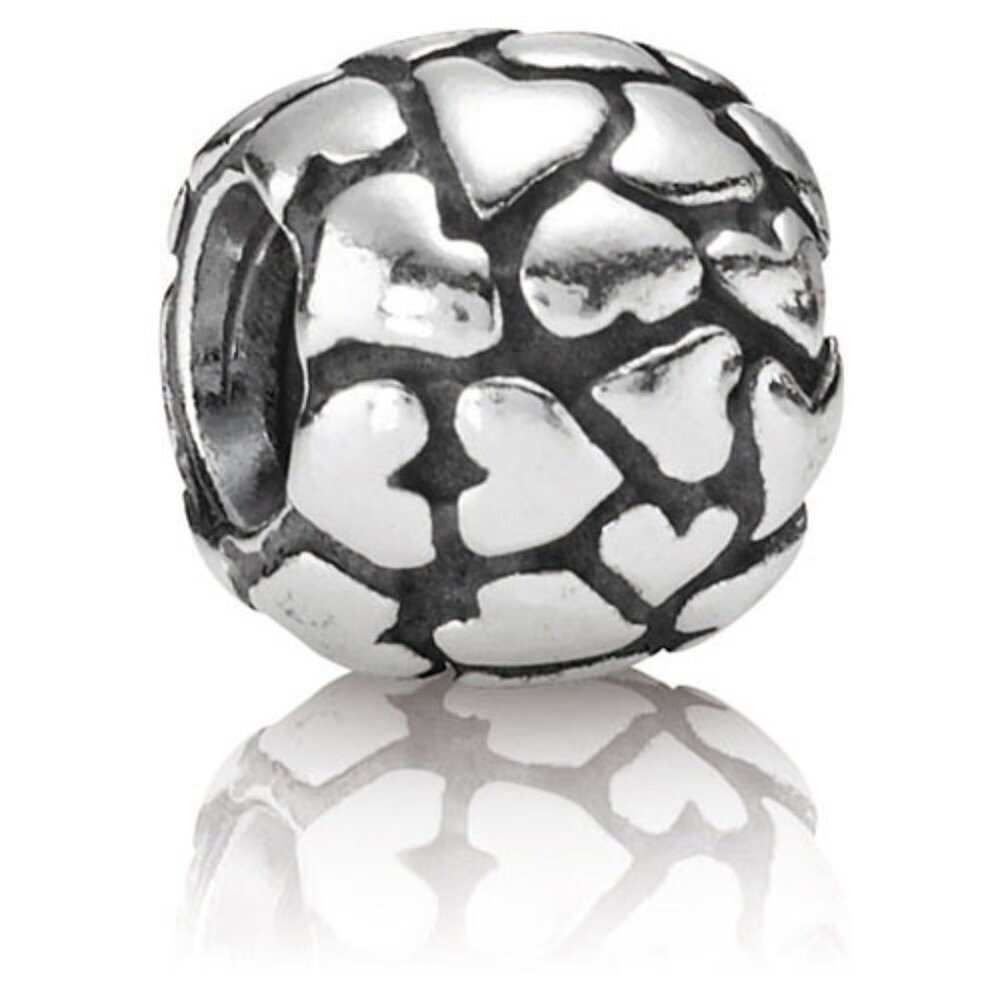 PANDORA Lotsa Love Charm Authentic Sterling Silver Hearts Love Romance